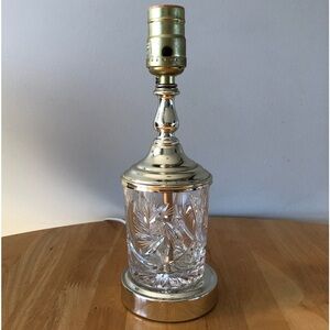 Lausitzer Glas Vintage Lead Crystal Pinwheel Electric lamp (no shade)